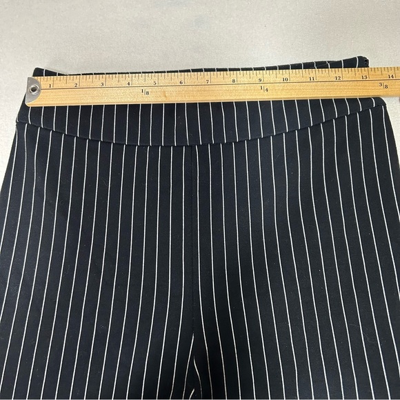 FREE PEOPLE Mari Ponte Pants Pinstripe High Rise Flare Size 4 - Picture 10 of 12